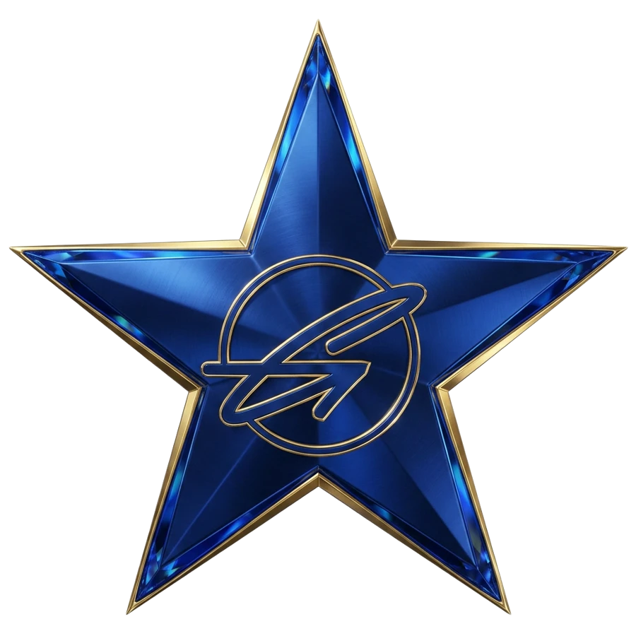 Gia Karsko blue star emblem